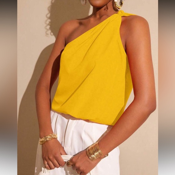 Orange One-Shoulder Top - Picture 11 of 15